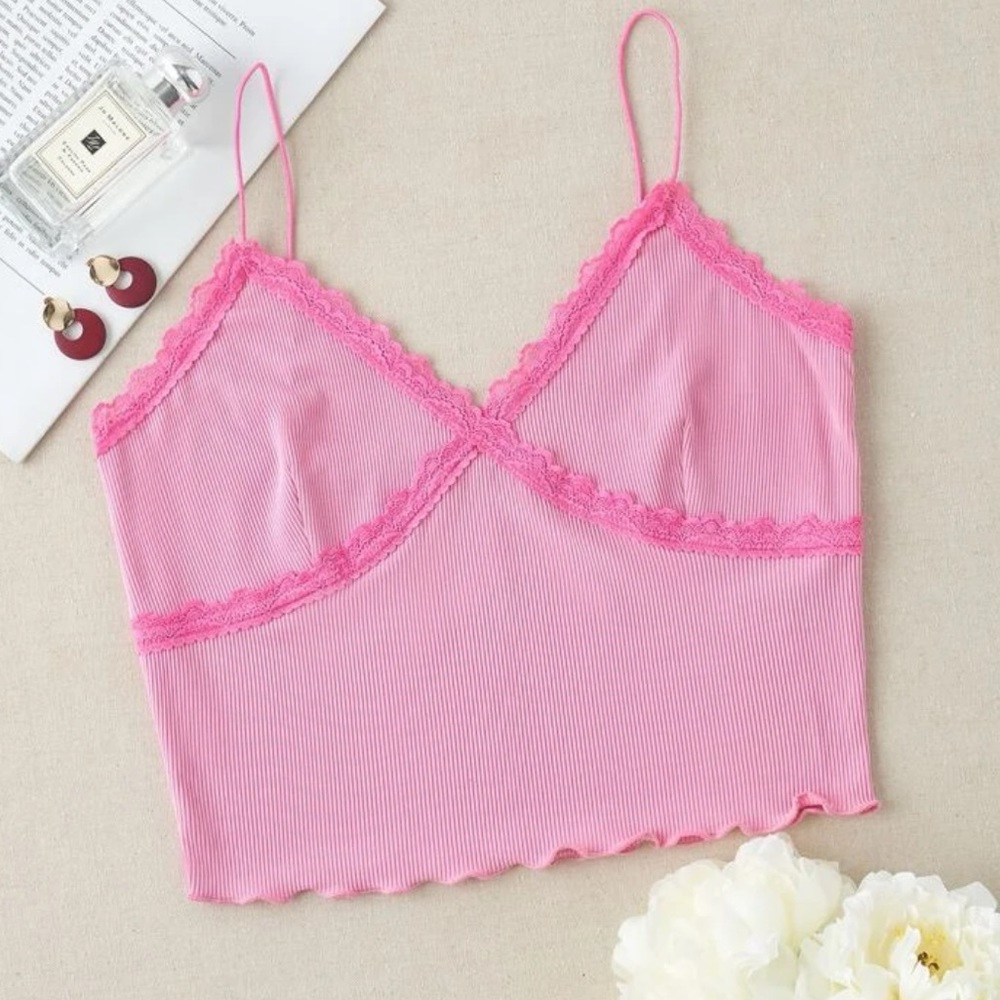 pink cami top